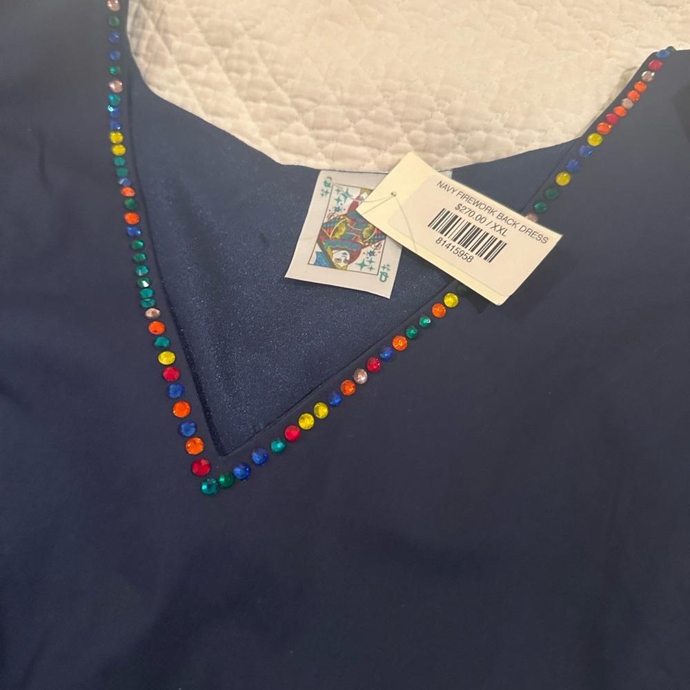 QUEEN OF SPARKLES Navy Celebration Mini Dress - Picture 7 of 10